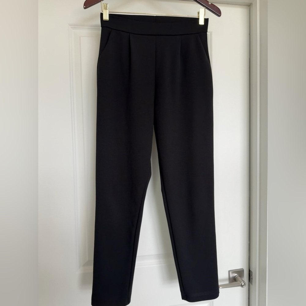 Women’s Black Tailored Ankle-Crop Dress Pants Slant Pockets Size M Work Office - Picture 5 of 8